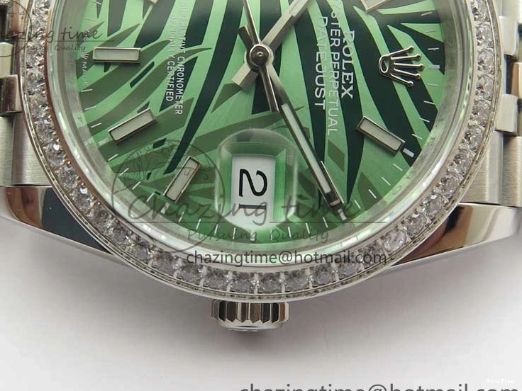 MiroTime 0501 DateJust 36 SS 126284 BP Maker 1:1 Best Edition New Green Dial on Jubilee Bracelet Sleek 2522
